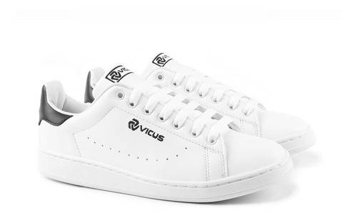 Zapatillas Vicus Furo Cuero Pu Blanco Negro