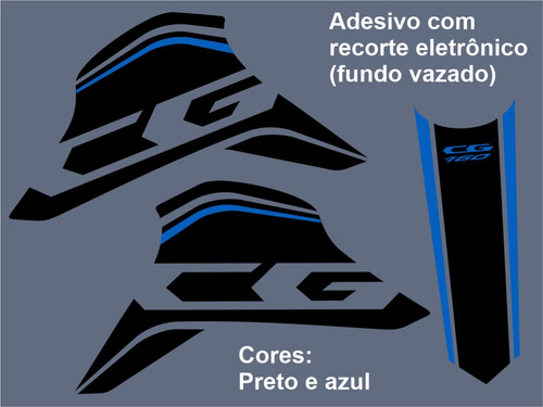 Adesivo Cg Fan 160 2024 Tanque Lat. + Gravata Cm.06