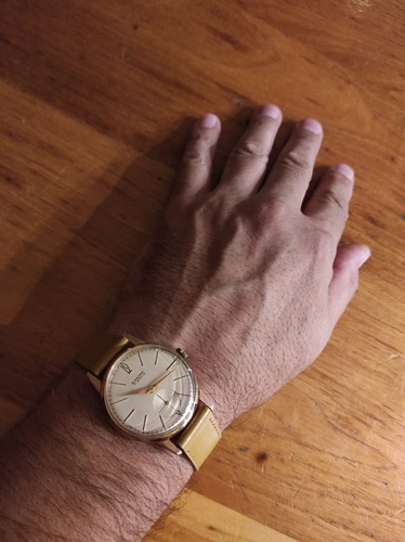 Reloj Superba 17 Jewels ( As1130 - 36mm ) Swiss Coleccion Mostaza Oro Tiza/beige (Usado)