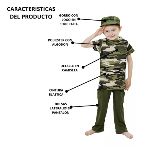 Disfraz Soldado Militar Niño Niña