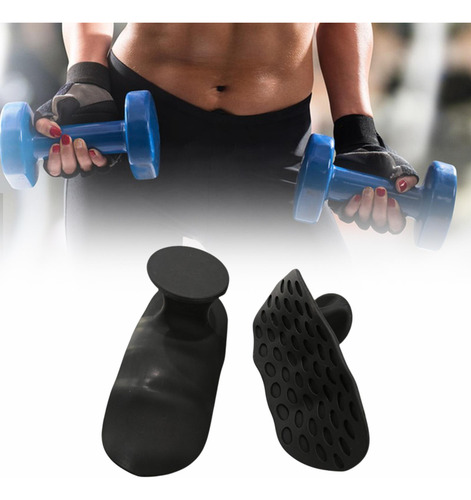 2x Agarres De Levantamiento De Pesas Almohadillas Negro