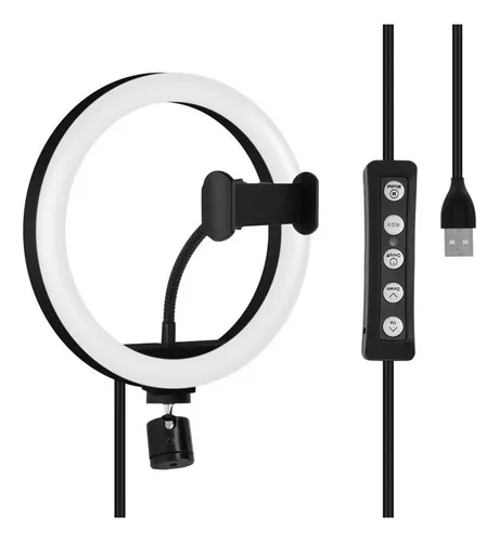 Aro De Luz Rgb 33cm Profesional Con Trípode Y 2mts Extensión