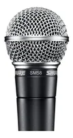 Micrófono Shure Sm58 Dinámico Vocal Cardioide Unidireccional Color Negro/Plata