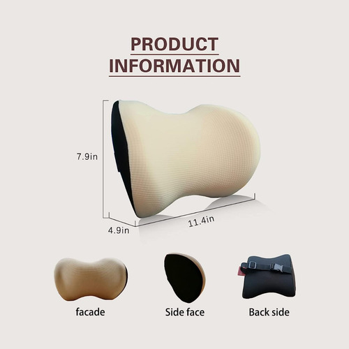 Almohada Cabecera Para Asientos De Auto Funda Transpirable