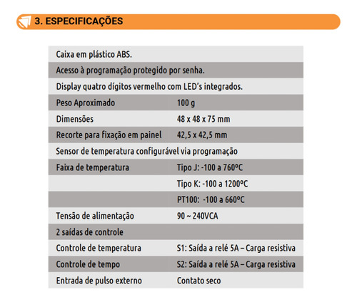 Controlador Digital De Tempo E Temperatura Tholz Tth1395r