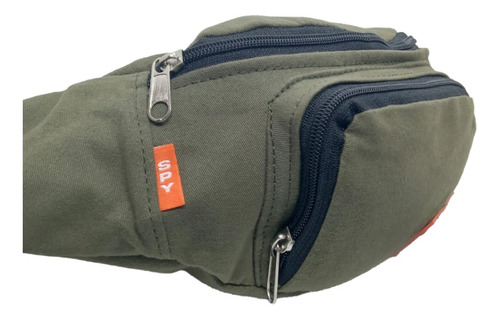 Riñonera Hombre Spy Limited Green Beret Gabardina Color Verde Musgo Diseño De La Tela Liso