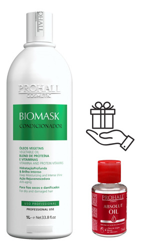 Biomask Prohall Cond Ultra Hidratante 1l + Brinde Exclusivos