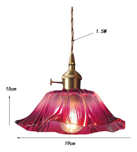 Lámpara Colgante Moderna, Iluminación De Morado Pequeño