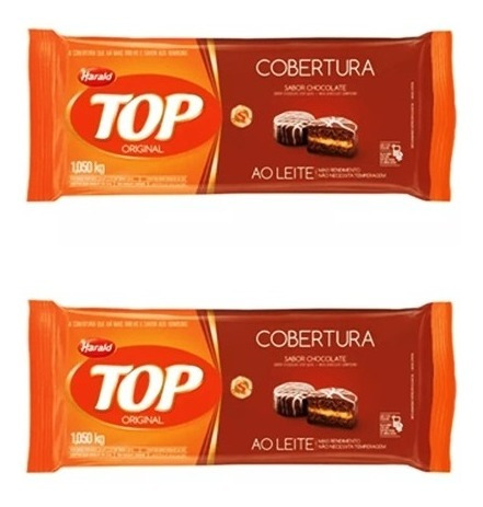 Imagem 1 de 1 de 2 Chocolates Ao Leite Cobertura Frac Top Harald 1,050kg