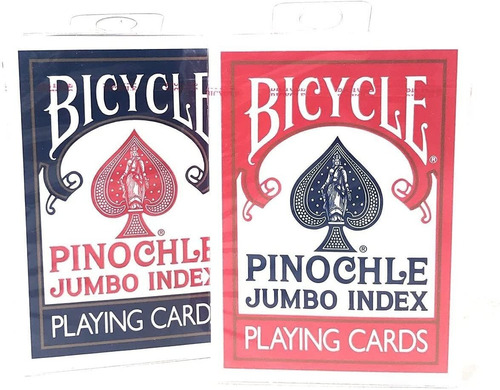 Bicicletas Pinochle Jugando Cartas Jumbo Índice 2 Cubiertas