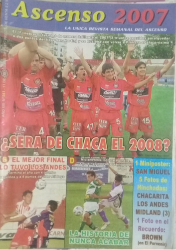 Revista Ascenso 561 Chacarita,san Miguel,los Andes,brown  