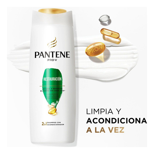 Shampoo Con Acondicionador Pantene Restauración, 400 Ml