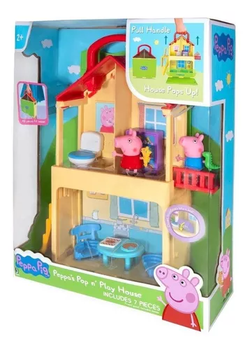 Peppa Pig Casa Com Jardim Maleta Cenário Dtc 4206