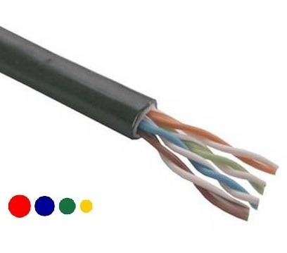 Cable De Red Ftp 5e 20 Metros Cobre Para Exteriores