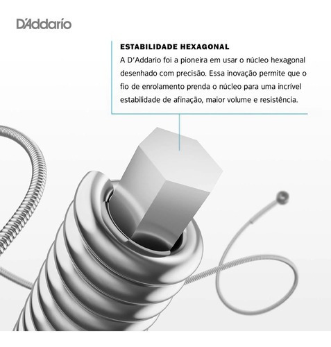 Juego de cuerdas de acero para guitarra D'addario Ez910 011/052