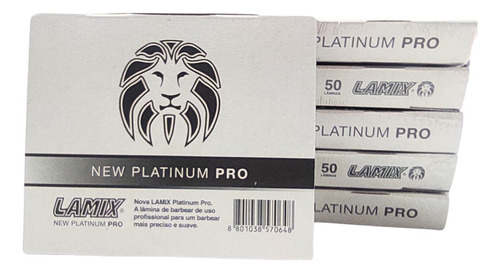 5 Cartelas Lamix New Platinum 250 Lâminas De Barbear
