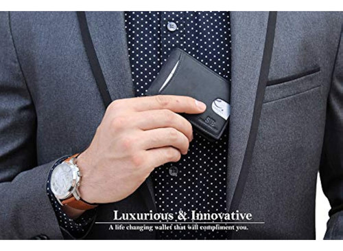 Serman Brands Con Bloqueo Rfid Delgado, Plegable, Original