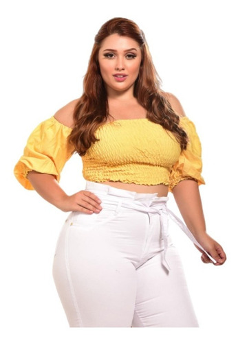 calça jeans branca plus size feminina