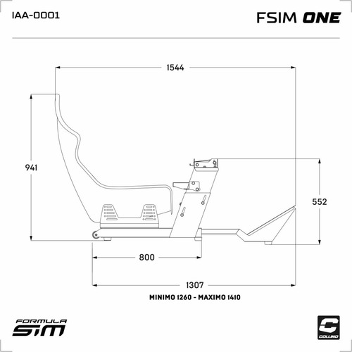 Imagen 2 de 10 de Simulador De Manejo Fsim One Collino + Soporte Para 1 Tv