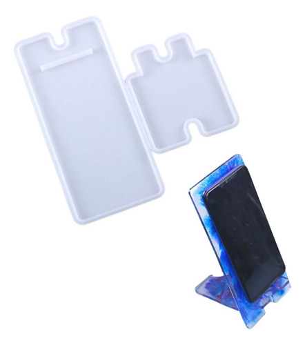 Molde De Silicone Formato Suporte De Celular Para Resina