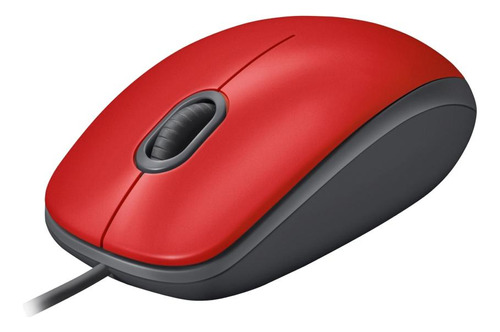 Mouse Logitech M110 Silent Con Cable Rojo