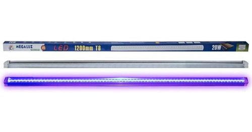 Lampara 96 Leds Morado, 18 Watts Megaluz Tianlai T8x2c08m