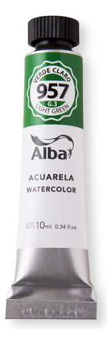 Acuarela Profesiona Alba Pomo 10ml Grupo 3 Color Verde Claro - 957