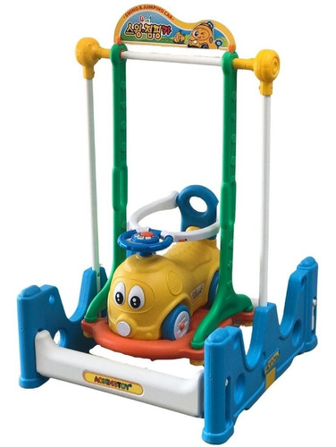 Playground Infantil Grande Multifuncional Gangorra Balanço Cor Amarelo