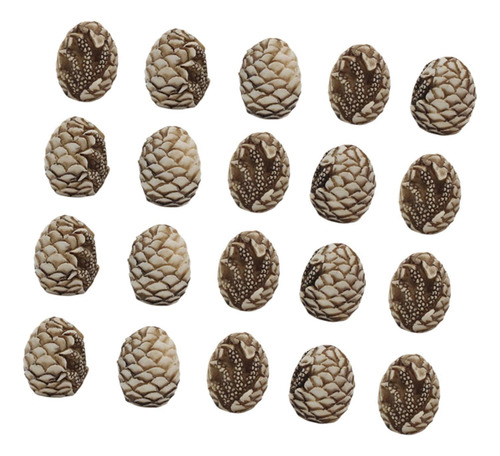 20x Mini Huevos De Dinosaurio Piedras De Resina Decorativa