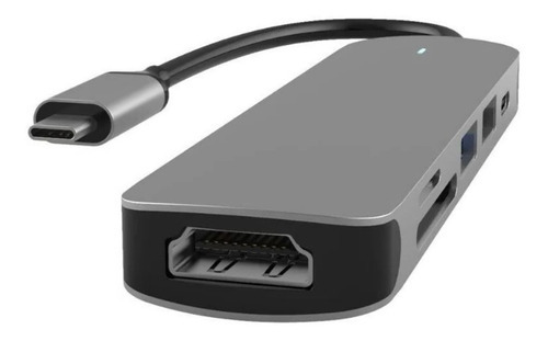 Hub Adaptador Usb Tipo C 6 Em 1 Com Hdmi 4k Para Macbook Pro