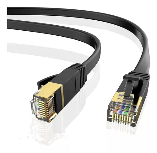 Cable Red Plano Categoría 8 Cat8 Rj45 Ethernet 2 Metros