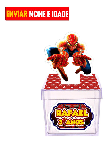 Kit 30 Caixinhas Homem Aranha Personalizadas Lembrancinha