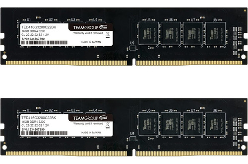 Kit Teamgroup Elite Ddr4 De 32 Gb (2 X 16 Gb) Ram Udimm De 3