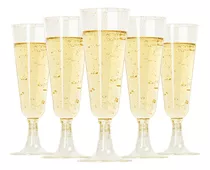 Comprar 72 Copas De Champagne 4.5 Oz Glitter Plástico Premium 133 Ml