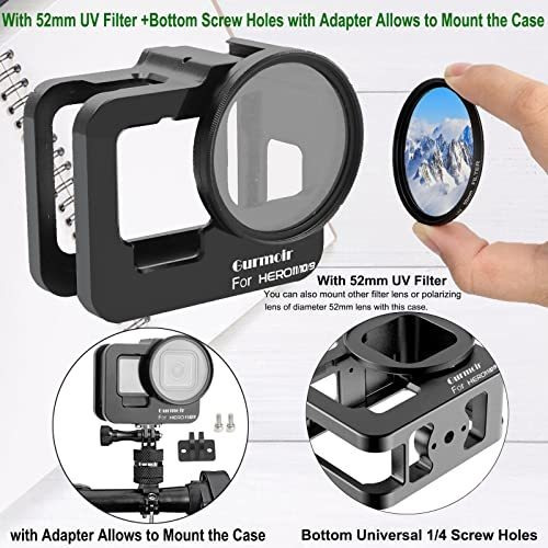 Imagen 5 de 6 de Gurmoir Funda De Metal Para Gopro Hero 11/hero 10/9 Negro, M