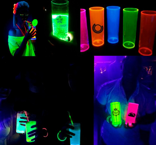 Imagem 1 de 4 de 80 Copos Long Drink 330ml Personalizados Neon