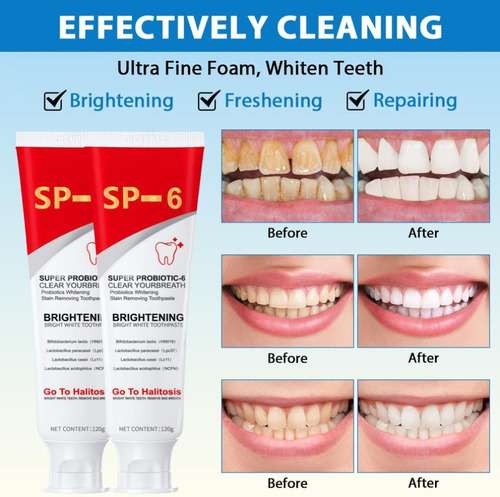 Creme Dental Super Probiotic-6, Aliento Fresco