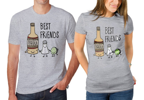 Camisetas Estampadas Amigos,combo X2 Mejores Amigos