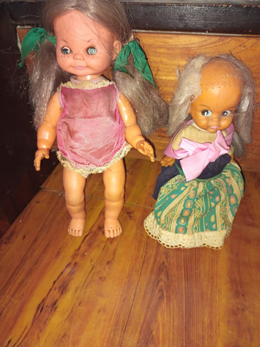 Muñecas Antiguas Son Dos Una Miko De.goma.! Oferta!?