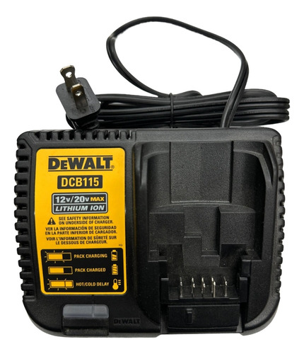 Cargador Baterías De Litio  Dewalt 20v Y 12v Mod:dcb115