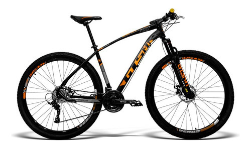 Bicicleta Aro 29 Gts Freio A Disco Suspensão E K7 24v Sx Cl Cor Preto-Laranja Tamanho do quadro 15