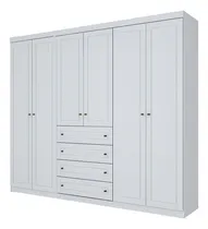 Comprar Ropero Henn Americano 06 Puertas color blanco hp de mdf con 6 puertas batientes