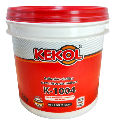 Adhesivo Vinilico Para Piso de Madera Colocacion de Parquet Kekol K-1004 envase de 5 kilos Color Ocre
