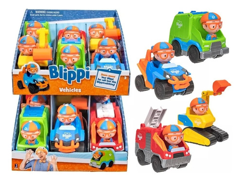 Mini Vehículo Blippi Original Utilitarios Varios Diseños