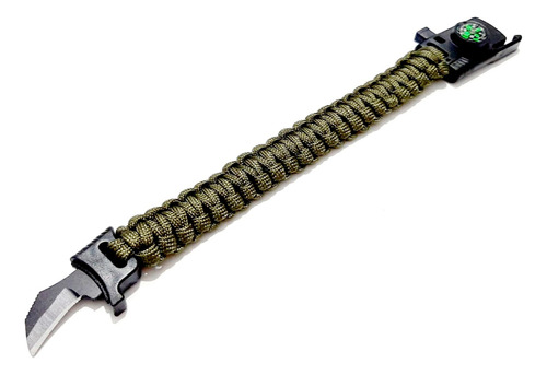 Pulsera Cuchillo Oculto Cuerda Paracord Supervivencia Edc 