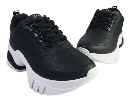 Tenis ramarim plataforma preto hot sale