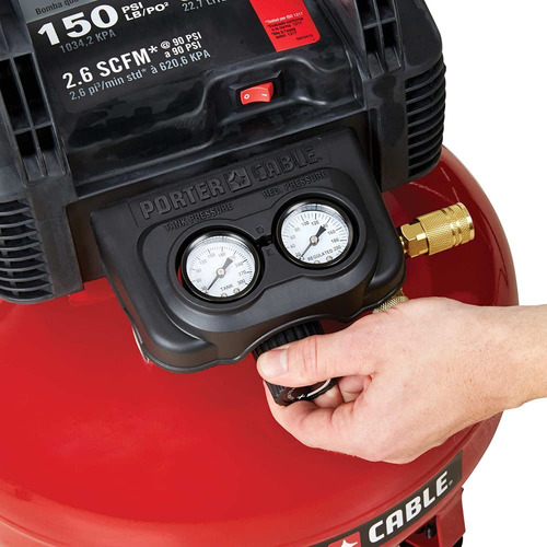 Compressor de ar Porter-cable, 6 galões, panqueca, sem AC