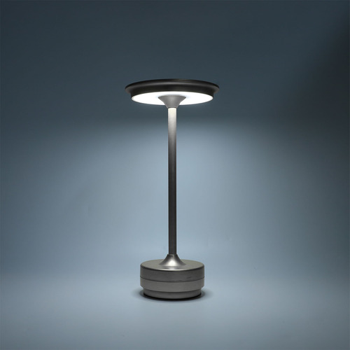 Mesa Inalámbrica Led De Aluminio Y Hierro Con 3 Fuentes Táct