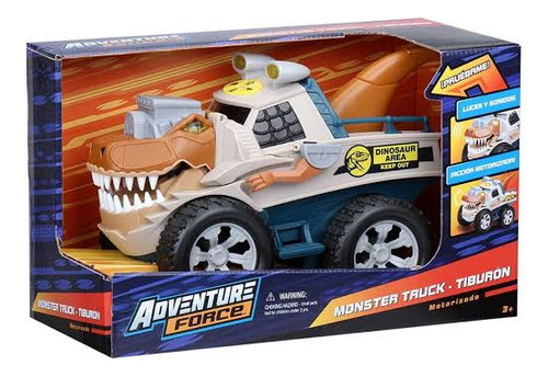 Adventure Force Monster Truck Dinosaur Motorizado Color Café