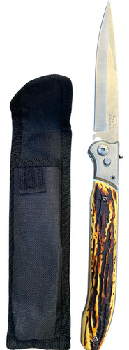 Cuchillo Plegable Automático 30 Cm Mango Ciervo Nuevo